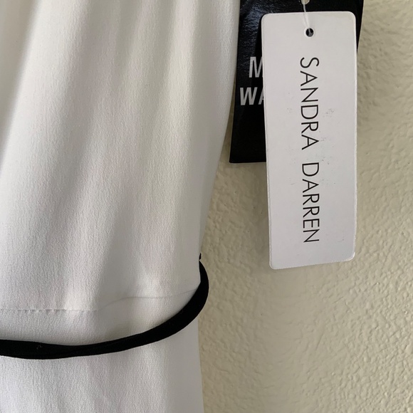 NEW! Sandra Darren Maxi Dress Black and White Size Small - Picture 7 of 10